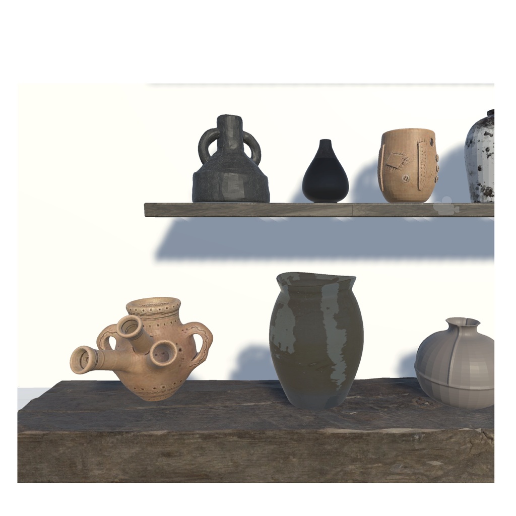 無料 0円 こだわりのやきもの70セット!!_unity package+FBX