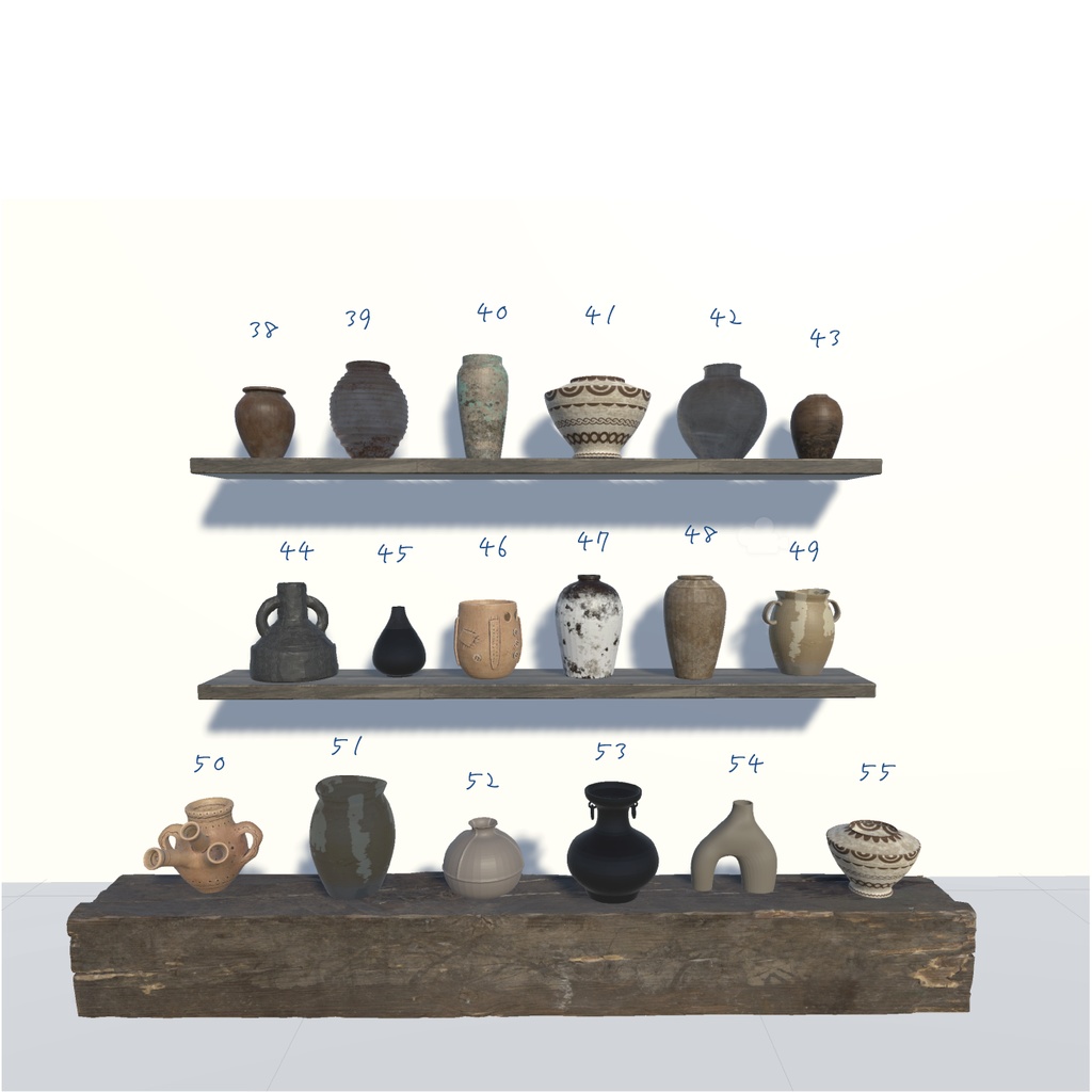 無料 0円 こだわりのやきもの70セット!!_unity package+FBX