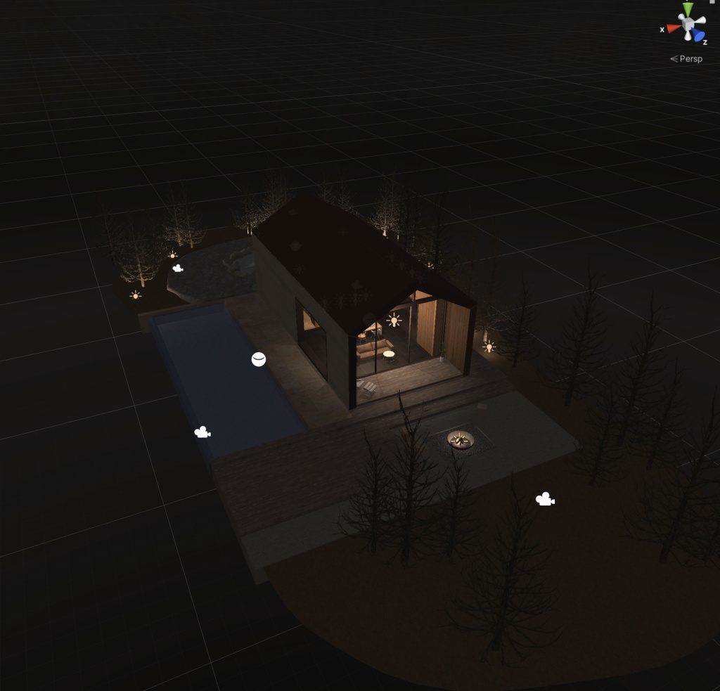 焚き火と温泉を楽しむ別荘_ unitypackage/FBX