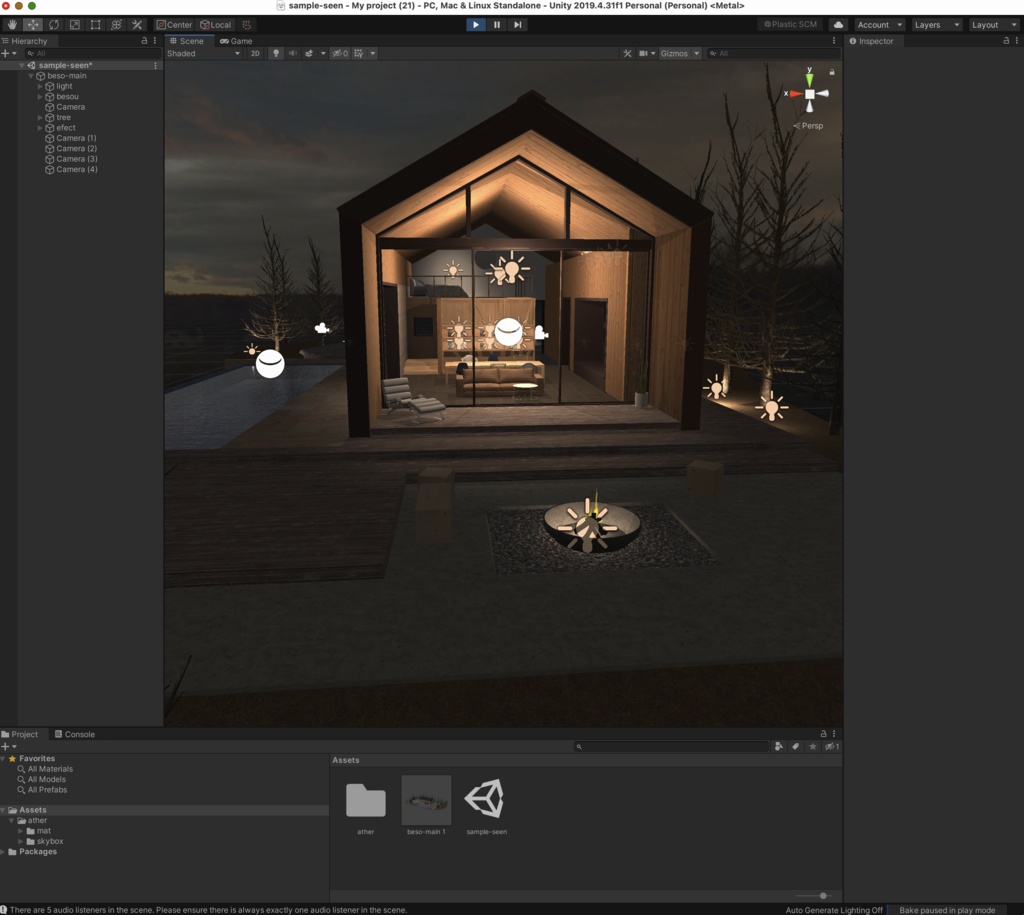 焚き火と温泉を楽しむ別荘_ unitypackage/FBX