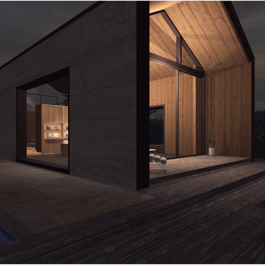 焚き火と温泉を楽しむ別荘_ unitypackage/FBX