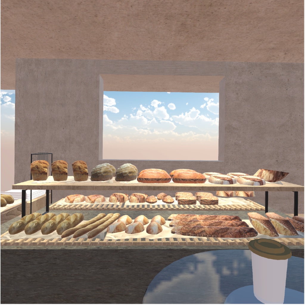 パン屋さんを始める為の20セット+パン47個_合計70セットunitypackage+FBX