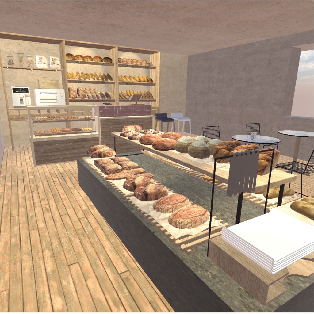 パン屋さんを始める為の20セット+パン47個_合計70セットunitypackage+FBX