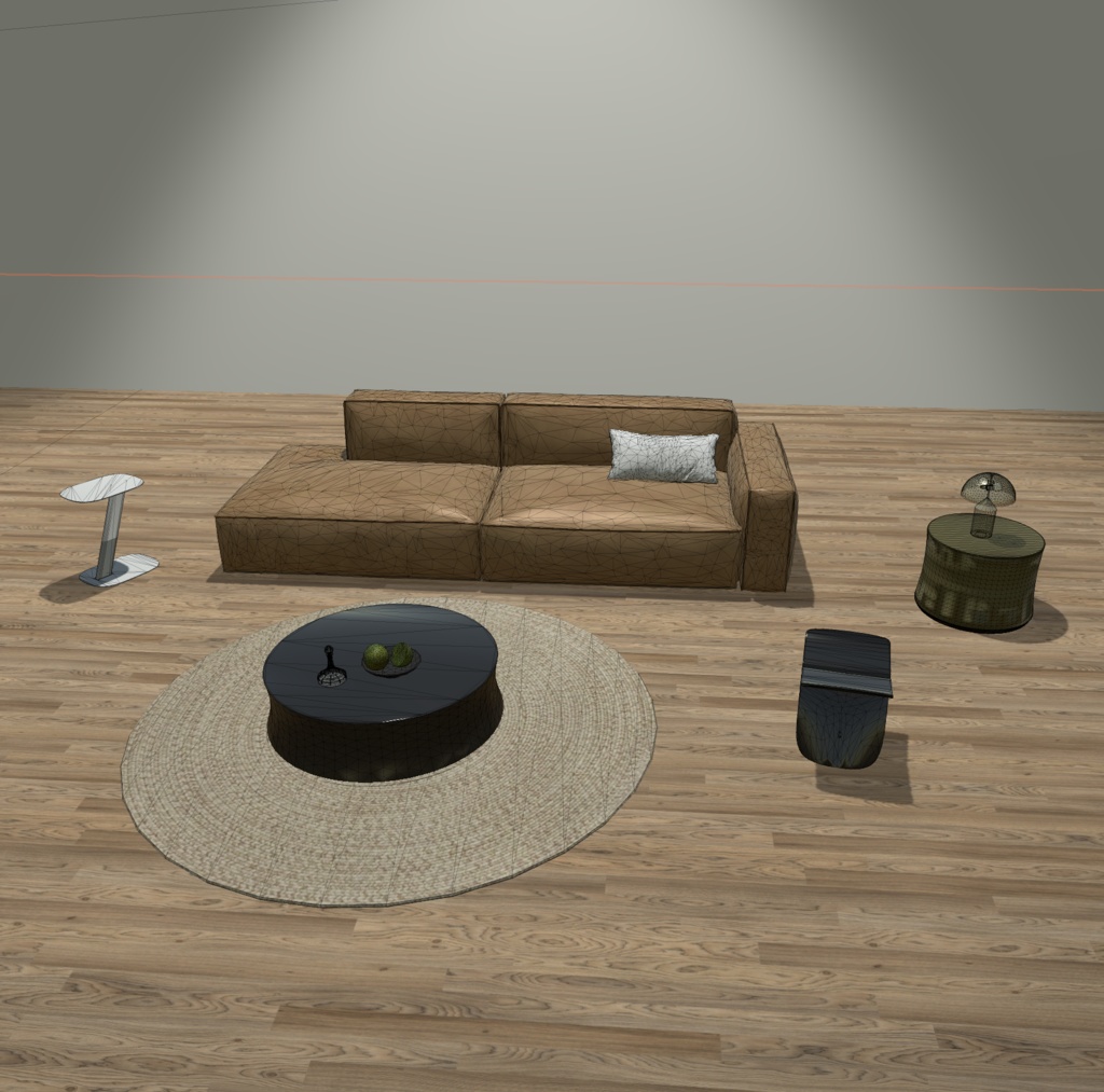 リビング家具_53セット_unitypackage+FBX