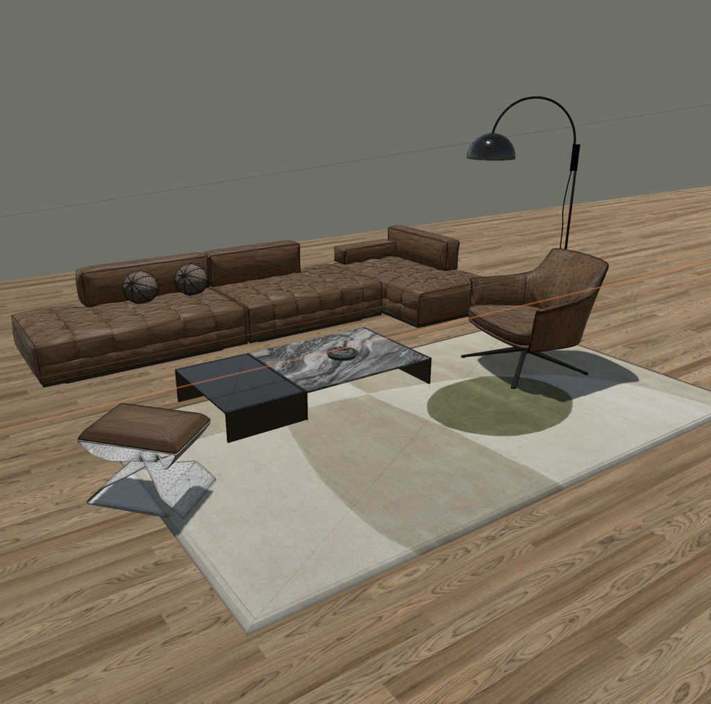 リビング家具_53セット_unitypackage+FBX