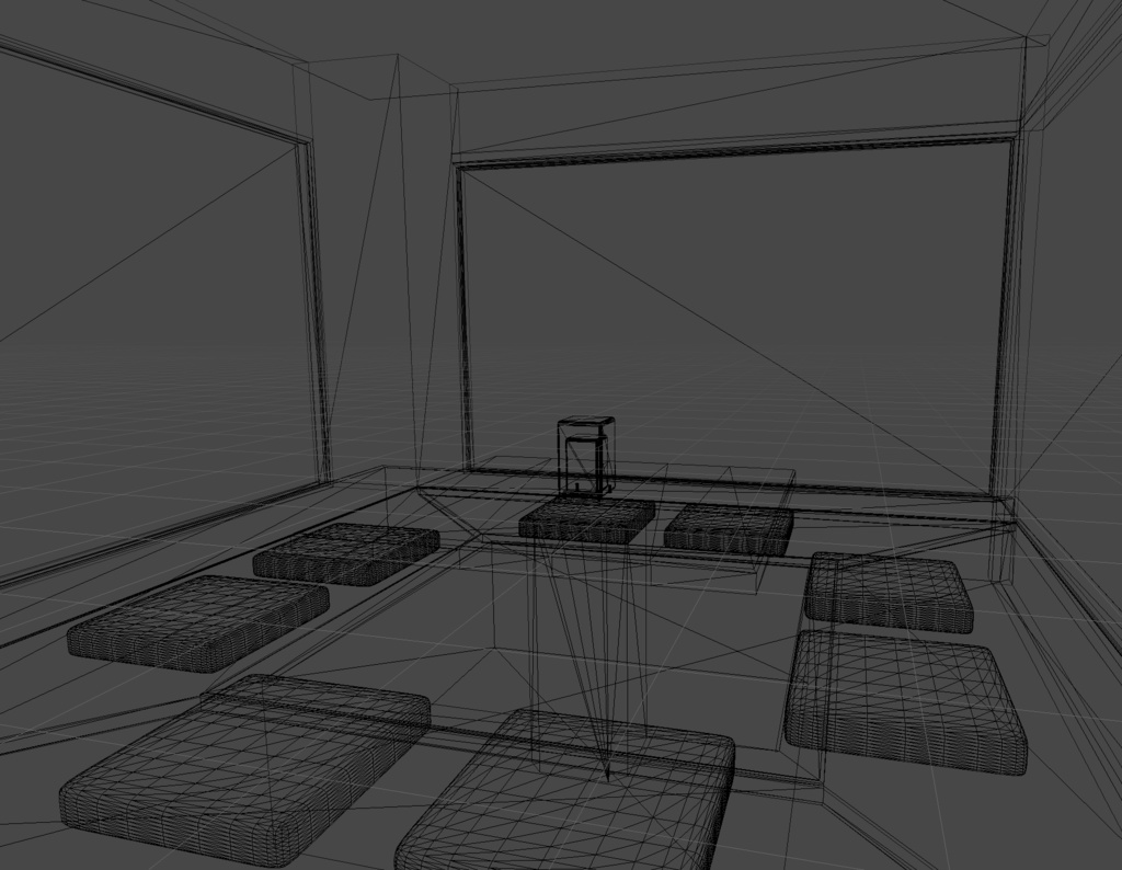 みんなで集まろう!夜景の見える静かな個室_unitypackage+Blender