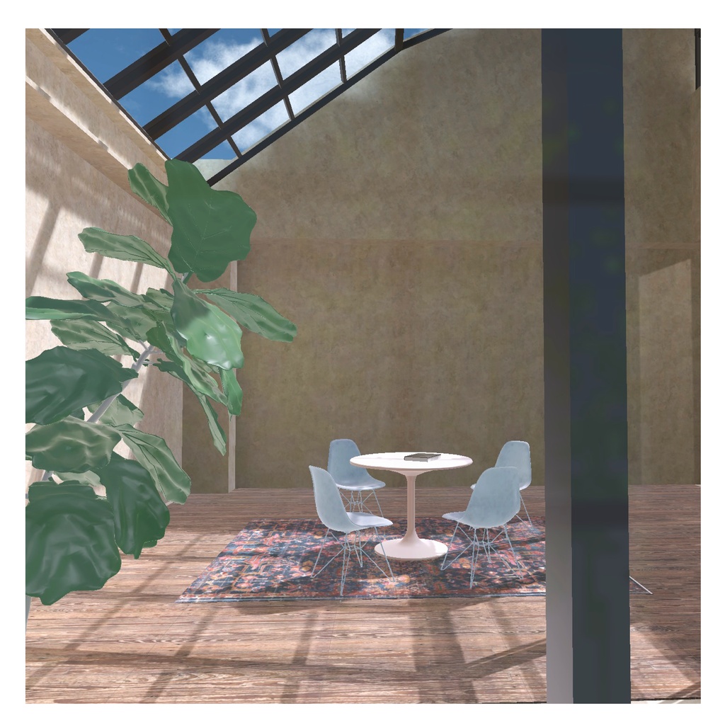 光の撮影スタジオ_glass roof photo studio__unitypackage+blender