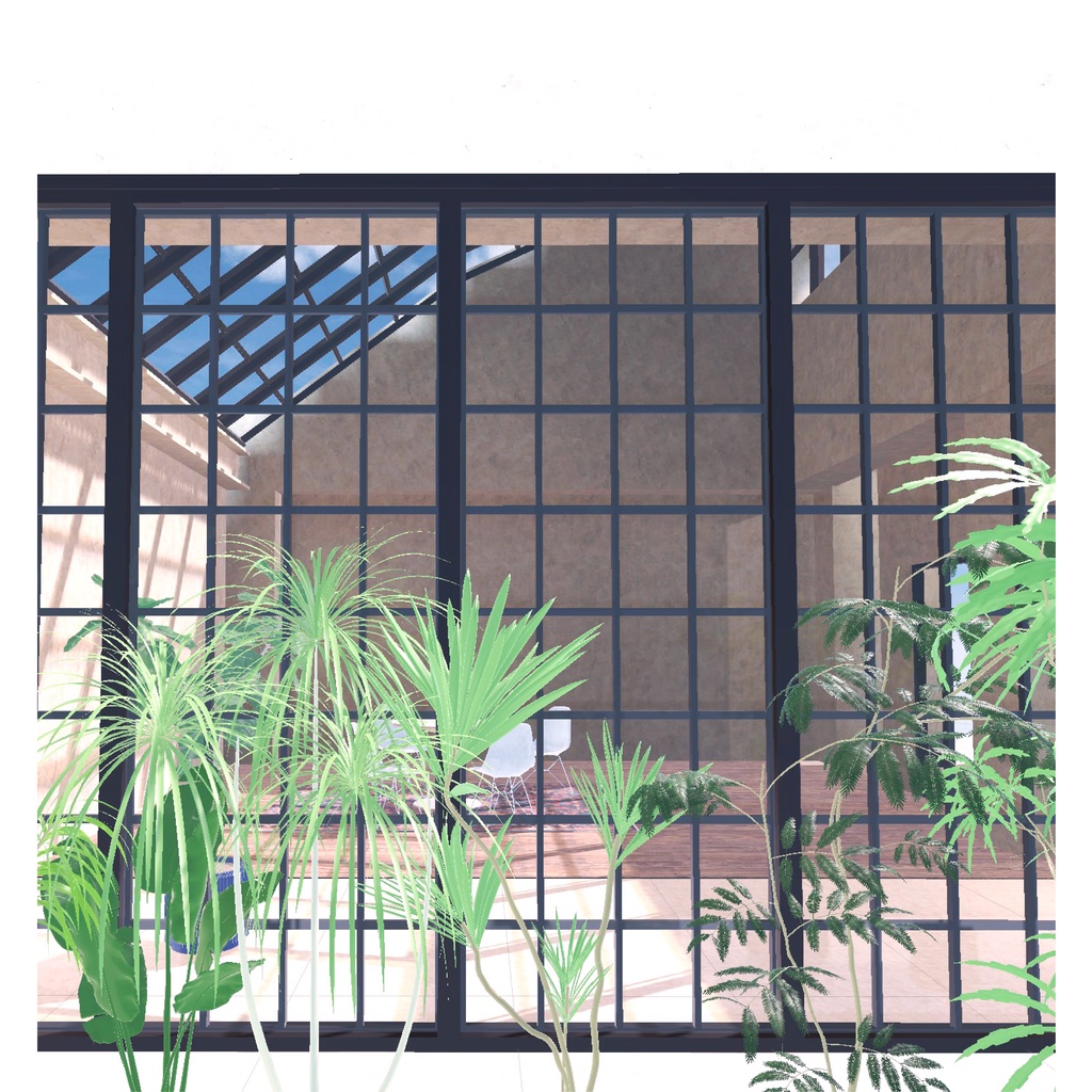 光の撮影スタジオ_glass roof photo studio__unitypackage+blender