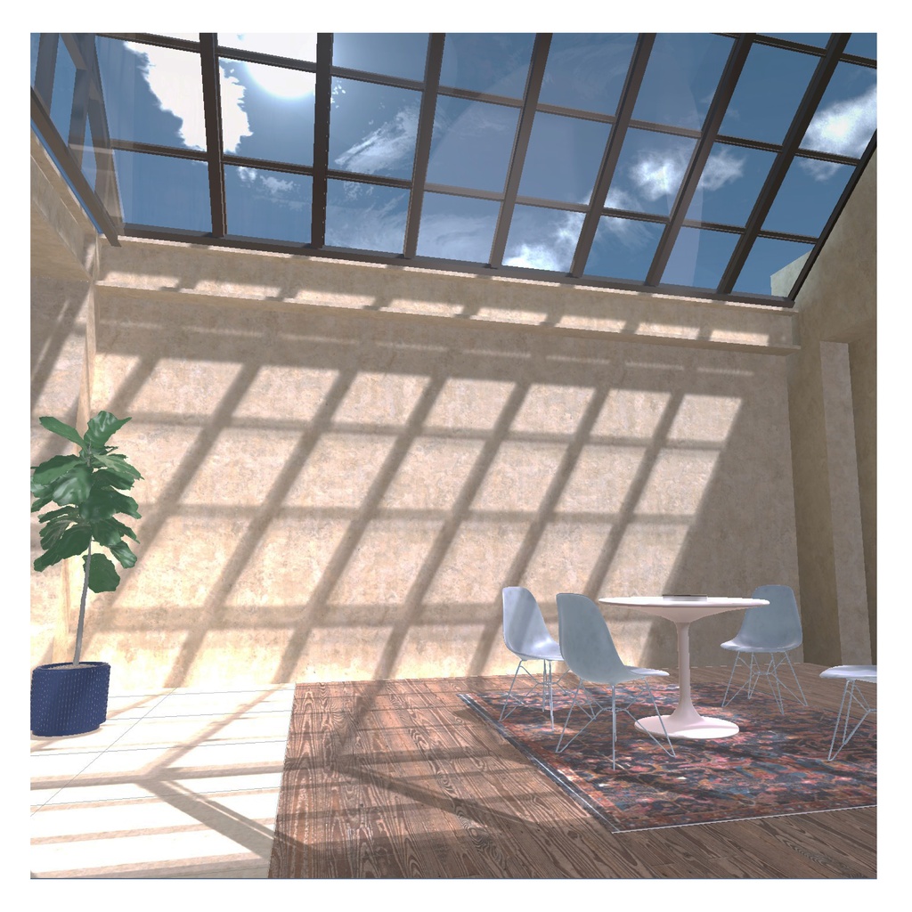 光の撮影スタジオ_glass roof photo studio__unitypackage+blender