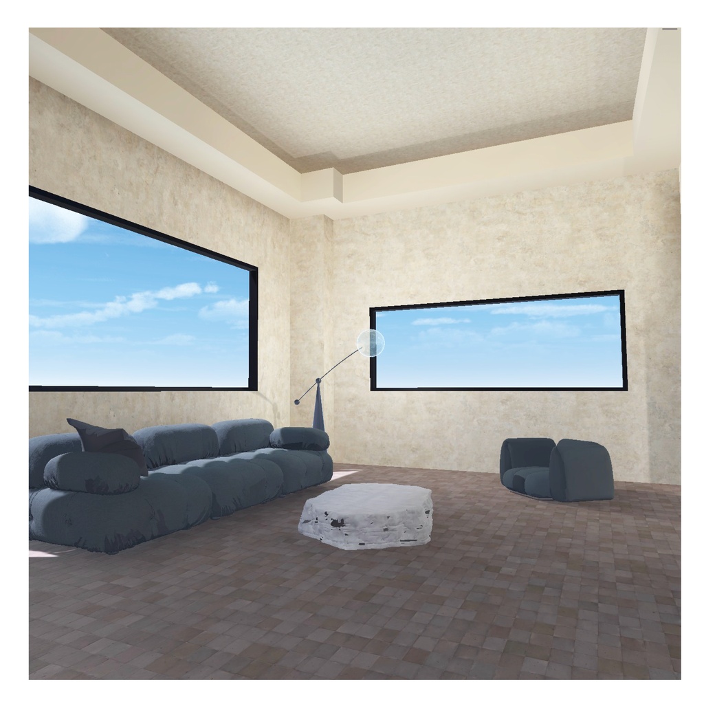 光の撮影スタジオ_glass roof photo studio__unitypackage+blender