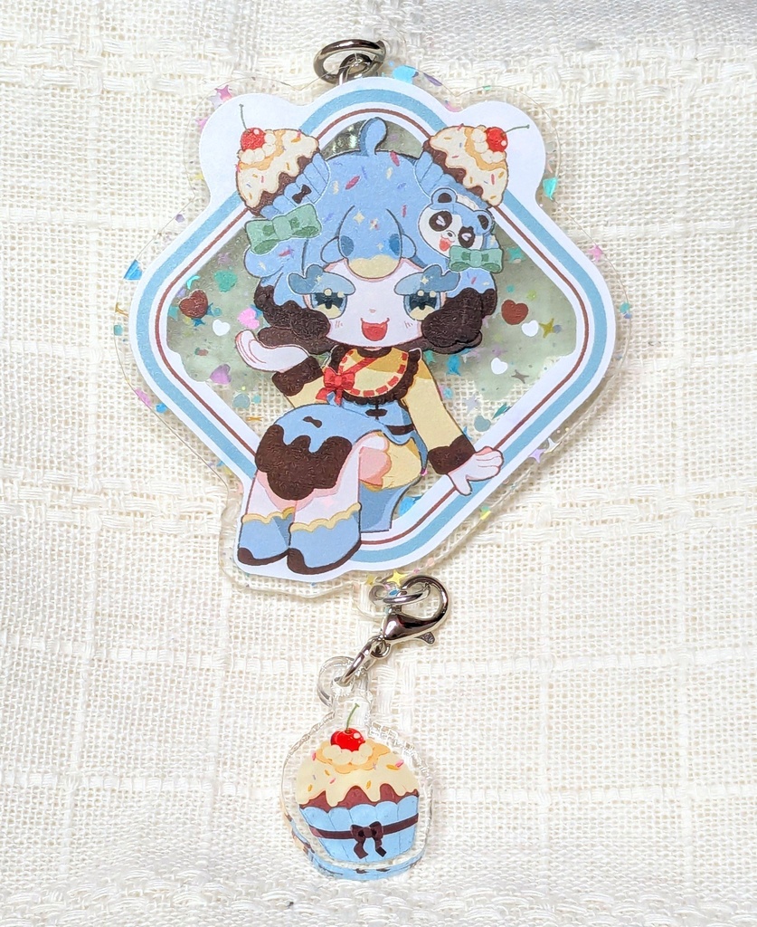 ゆらゆらアクリルキーホルダー「チョコミント」