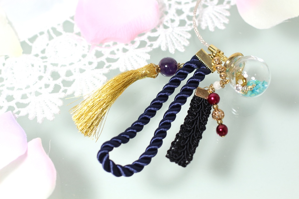 刀剣乱舞/一期一振モチーフ/ガラスドームストラップ