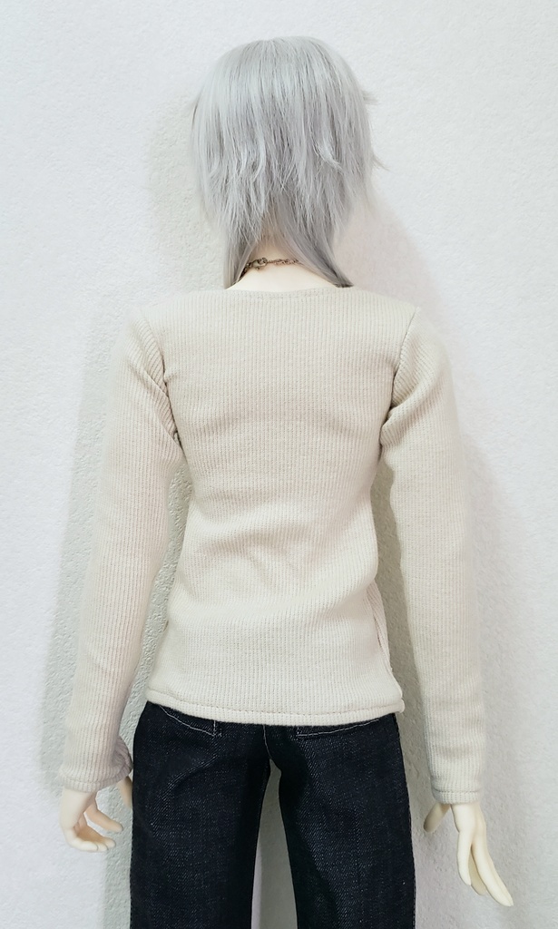 1/3サイズドール服【Vネックカットソー】