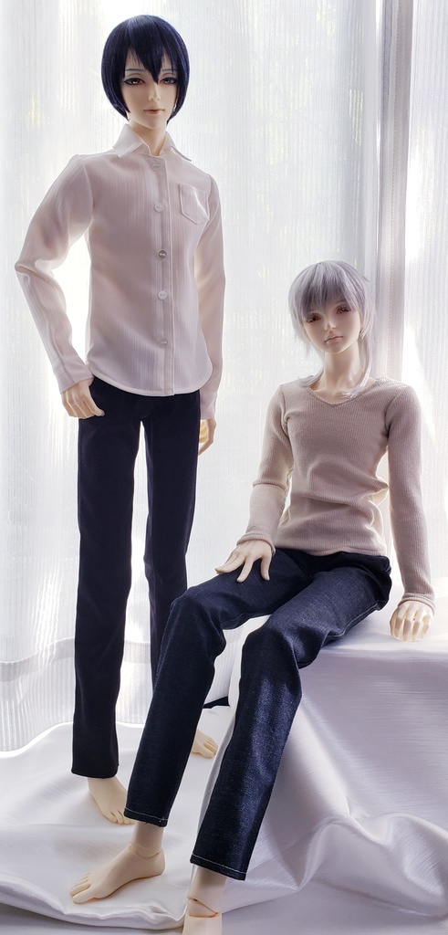 1/3サイズドール服【Vネックカットソー】