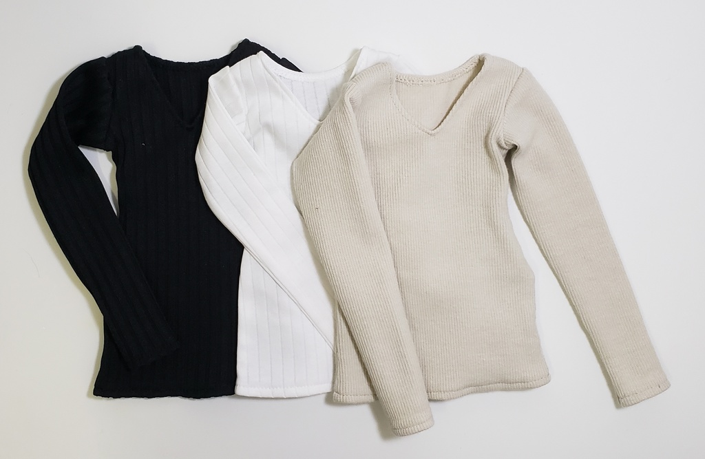 1/3サイズドール服【Vネックカットソー】