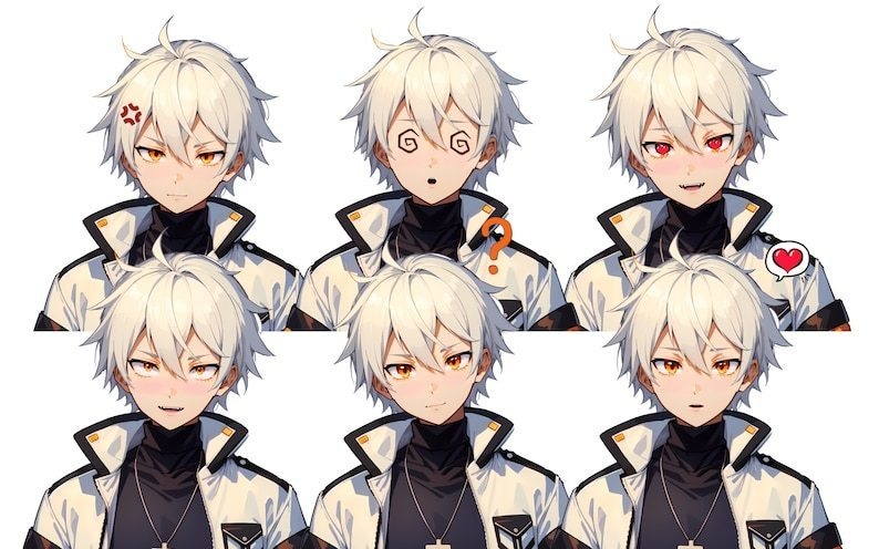 Premade VTuber model - Urban Boy for vtube studio as a cool customizable colored half body vtuber male vtuber made in live 2d