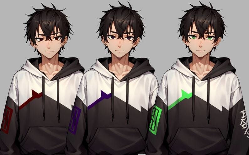 Mannelijk premade VTuber-model - Gamer Boy voor vtube-studio als een coole, aanpasbare, gekleurde full body vtuber mannelijke 2d vtuber