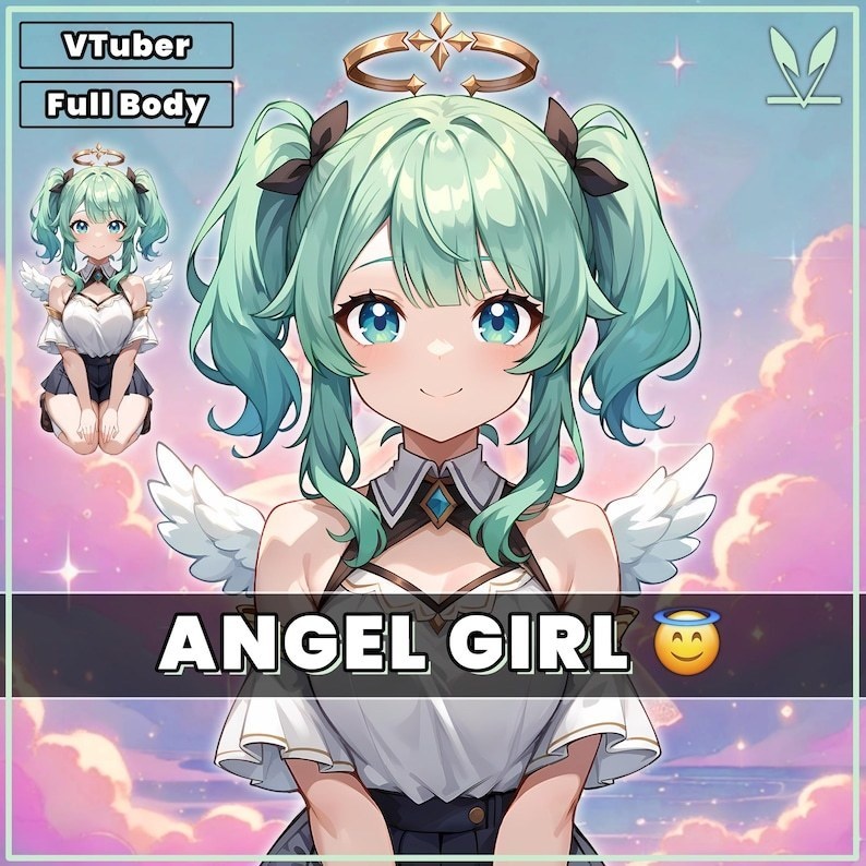 Vtuber Angel Girl - Premade & Presetup model ready for streaming - Vtube Studio - Twitch - Commercial use - Fully Rigged