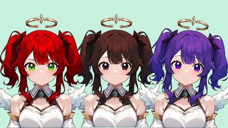 Vtuber Angel Girl - Premade & Presetup model ready for streaming - Vtube Studio - Twitch - Commercial use - Fully Rigged