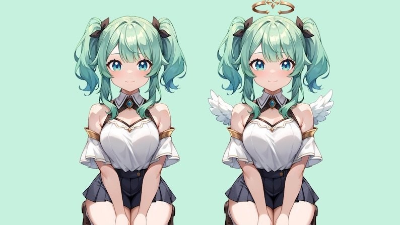 Vtuber Angel Girl - Premade & Presetup model ready for streaming - Vtube Studio - Twitch - Commercial use - Fully Rigged