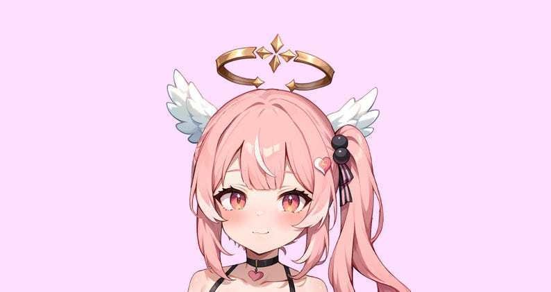 Rigged Live2D Angel Wings and Halo VTuber Asset