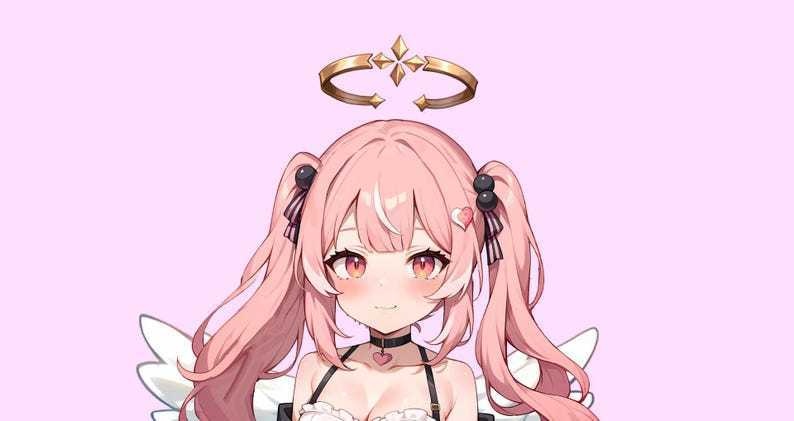 Rigged Live2D Angel Wings and Halo VTuber Asset