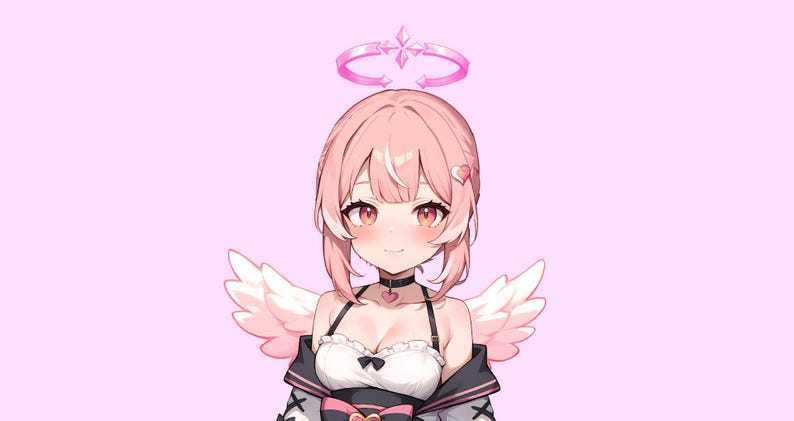 Rigged Live2D Angel Wings and Halo VTuber Asset
