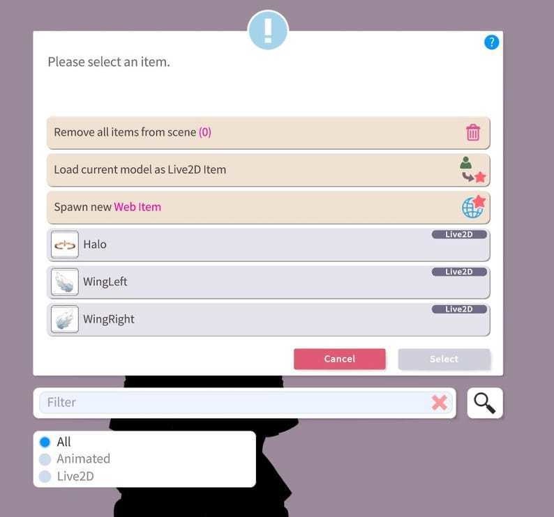 Rigged Live2D Angel Wings and Halo VTuber Asset