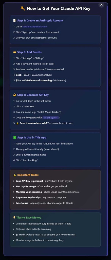 Twitch Chat Sentiment Tracker AI Tool for Streamers VTuber Mood Analyzer OBS Overlay Real-Time Analytics Dashboard Neural Chat Orb App