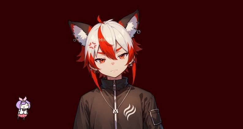 Red Panda Boy VTuber Model – Live2D, VTube Studio