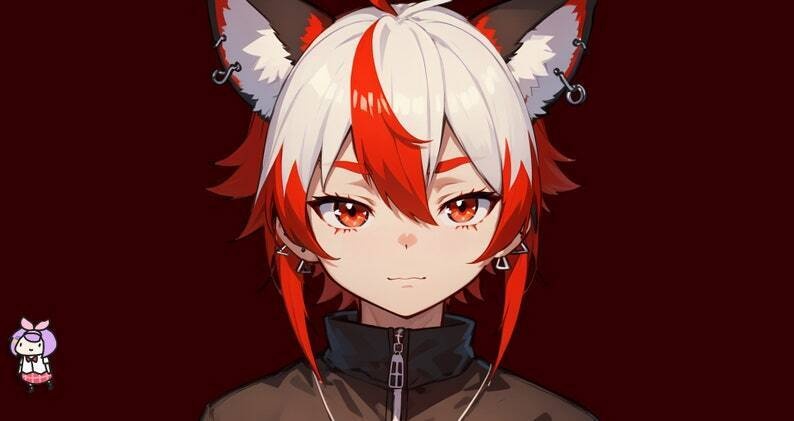 Red Panda Boy VTuber Model – Live2D, VTube Studio
