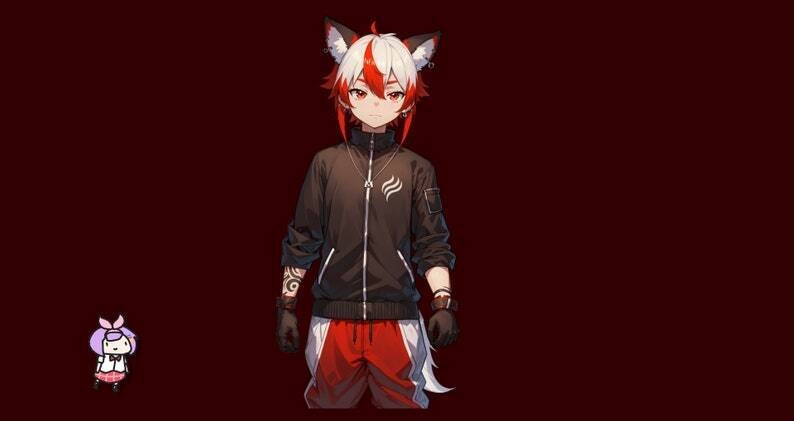 Red Panda Boy VTuber Model – Live2D, VTube Studio