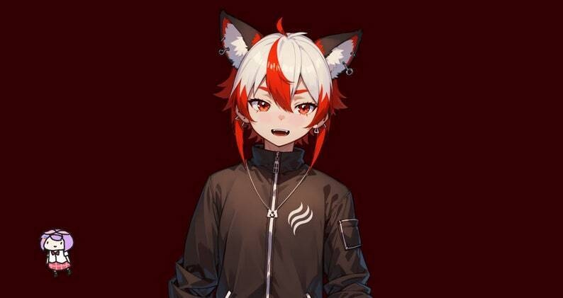 Red Panda Boy VTuber Model – Live2D, VTube Studio