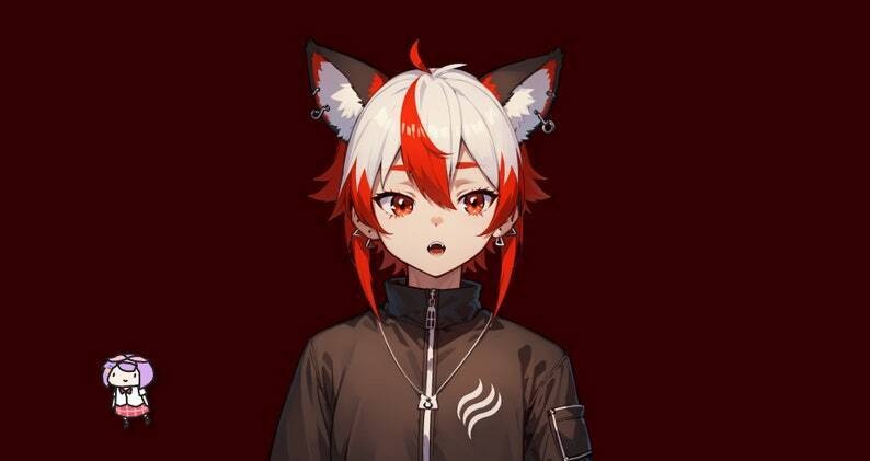Red Panda Boy VTuber Model – Live2D, VTube Studio