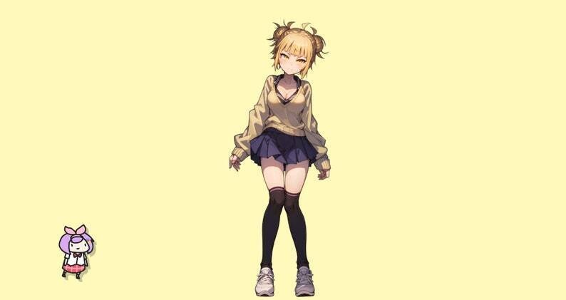 VTuber - Yandere Psycho Girl for vtube studio as a cute Pink, Red full body vtuber cute crazy girl live 2d model