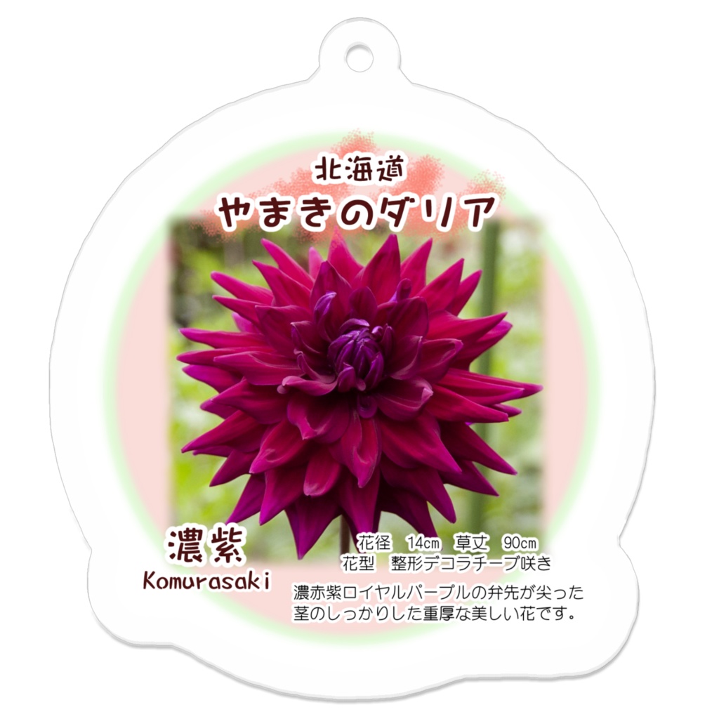 濃紫　アクリルキーホルダー
