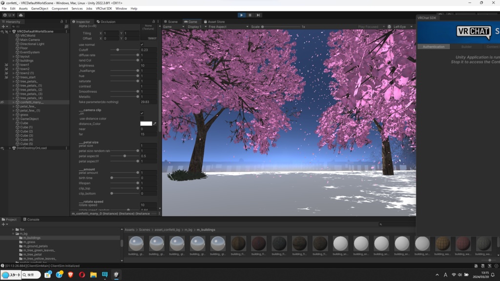 舞い降る花びら、桜吹雪