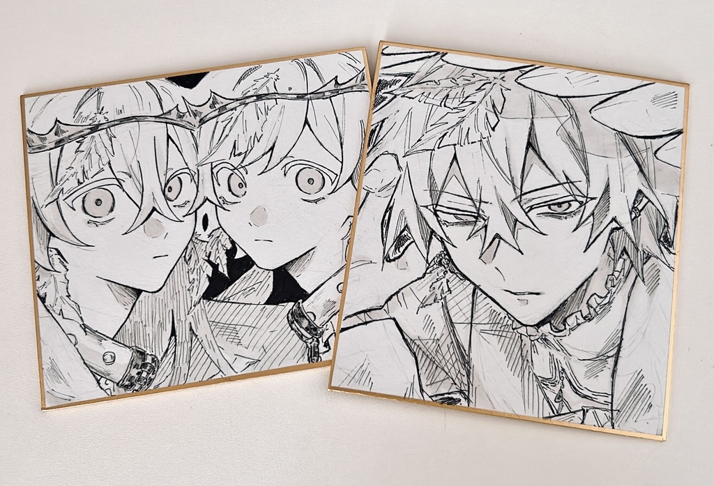 直筆イラスト色紙