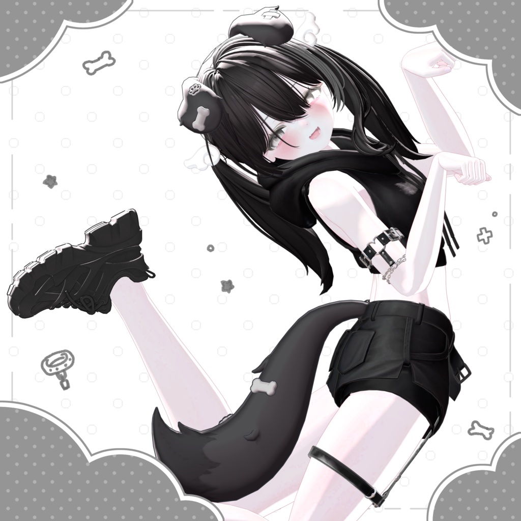 ฅ ドジいぬ ฅ Ears & Tail ฅ