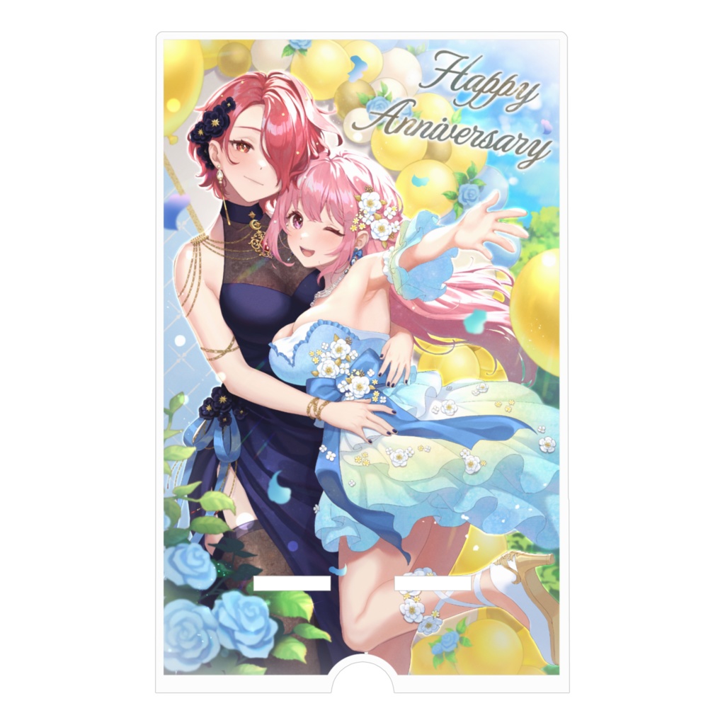 2周年アニバーサリーイラストスマホスタンド