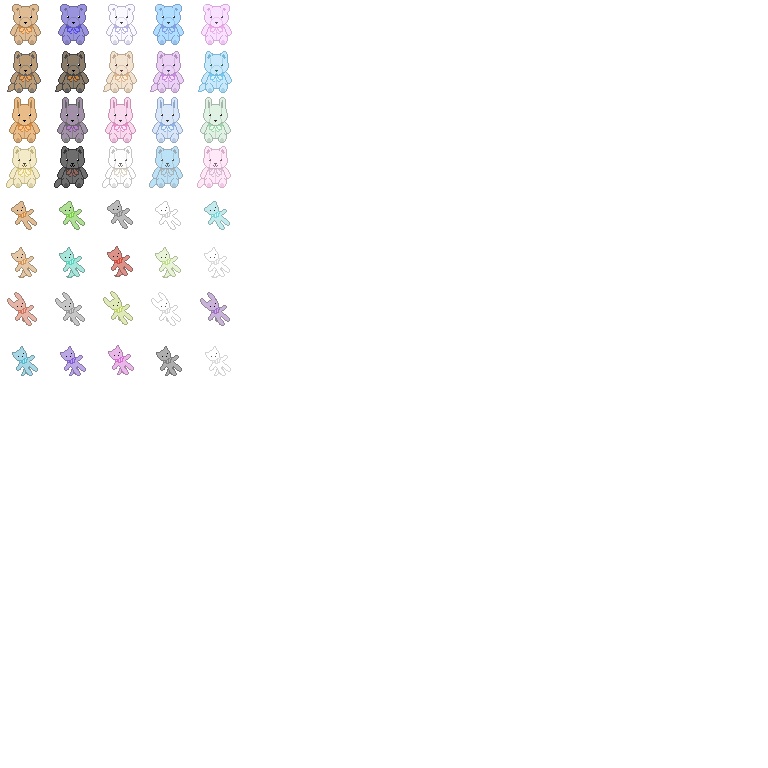 RPGツクールMV タイルセット ぬいぐるみ