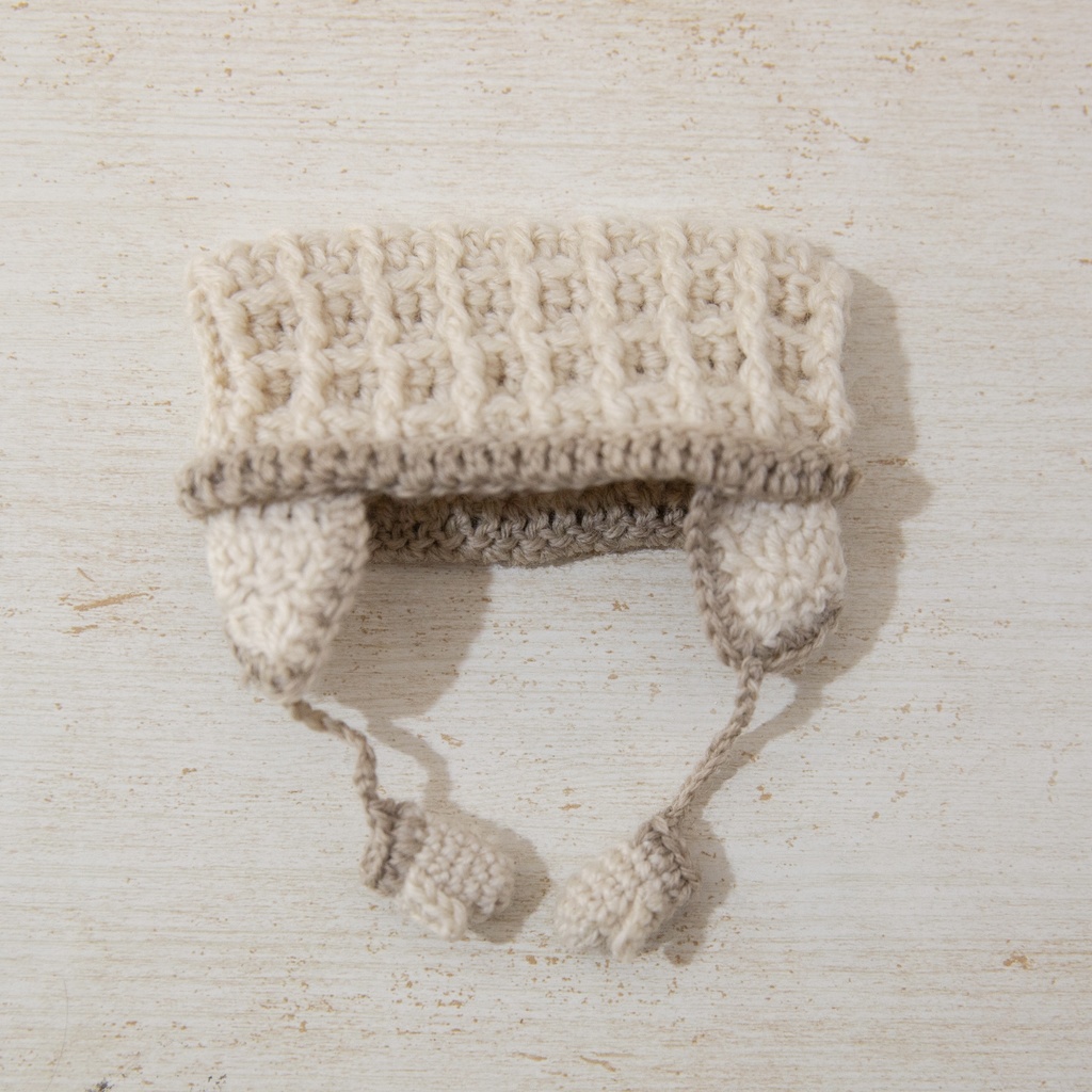 ミトン付き耳あてニット帽