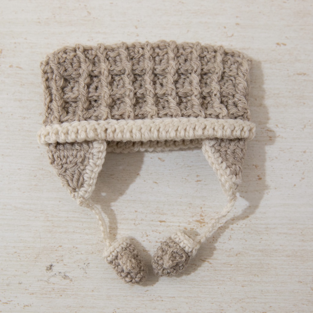 ミトン付き耳あてニット帽