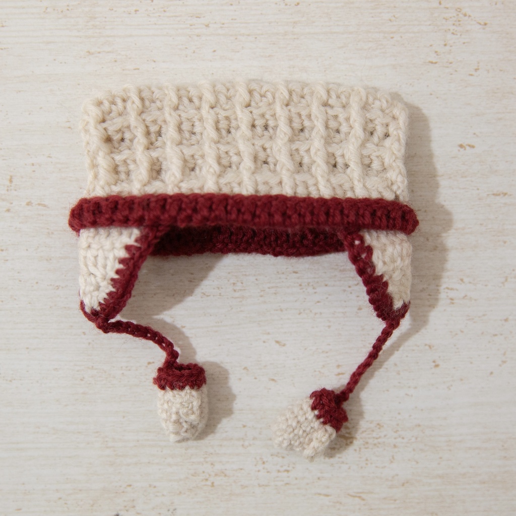 ミトン付き耳あてニット帽