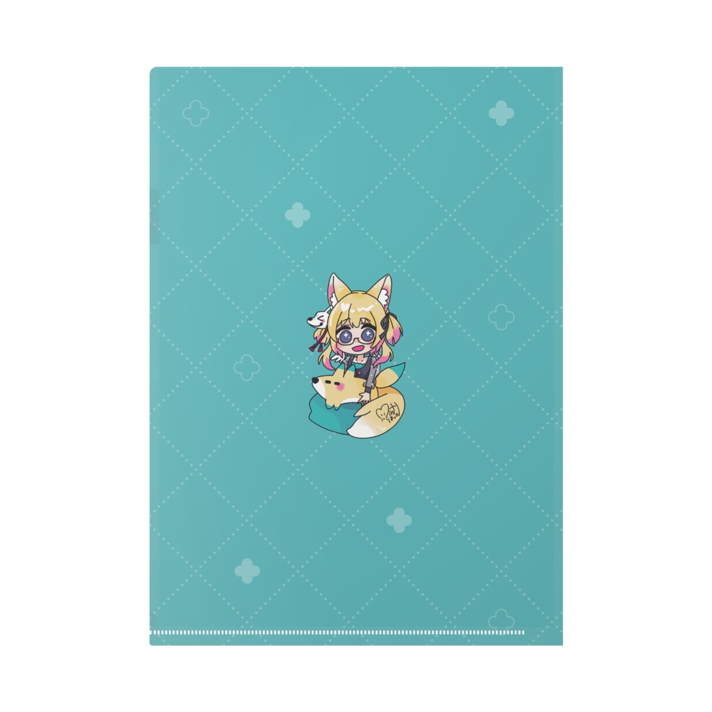 薄荷カジュアルイラストA4クリアファイル