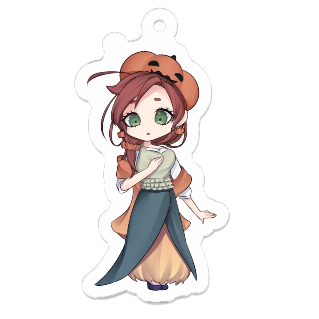 ハロウィンアクリルキーホルダー　柚咸
