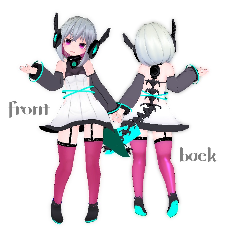 【VRchat対応モデル】U-paウーパ 自律型メイドロイド