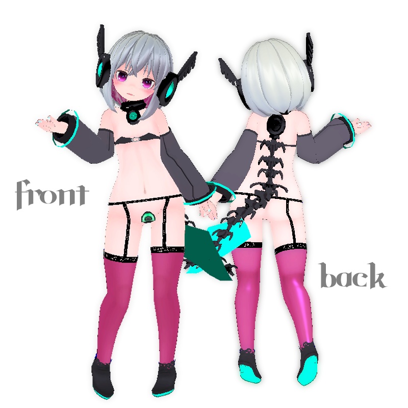 【VRchat対応モデル】U-paウーパ 自律型メイドロイド