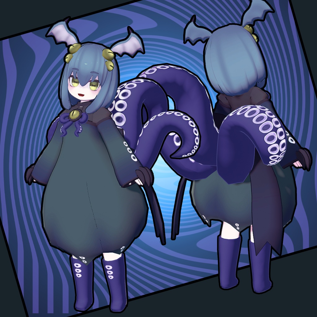 深淵タコ娘アビィちゃん【VRC対応オリジナル3Dアバター】