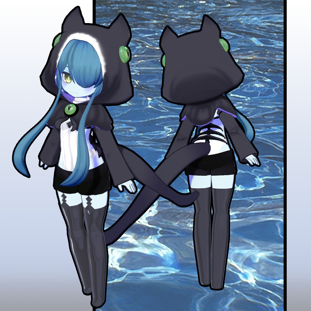 南洋水棲少女aoco【VRC対応オリジナル3Dアバター】